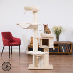 Arbre � chat natural paradise magnolia xl gris clair + support de fixation