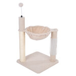 Arbre à chat tiaki shearly avec hamac - beige Arbre à chat tiaki shearly avec hamac - beige