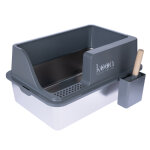 Bac  litire kooa en acier inoxydable pour chat