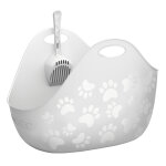 Bac  litire litterlocker litterbox pour chat - blanc