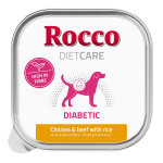 Barquettes rocco diet care diabetic poulet, b?uf, riz 150 g pour chien 20 x 150 g