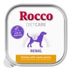Barquettes rocco diet care renal poulet, patate douce 150 g pour chien 10 x 150 g