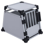 Cage taille m transport pour chien aluminium gris clair trixie l55 p78 h62 cm - cage pour chien