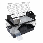 Cage tiaki maisonnette 100 pour lapin et cochon d'inde - l 96 x l 57 x h 73 cm Cage tiaki maisonnette 100 pour lapin et cochon d'inde - l 96 x l 57 x h 73 cm