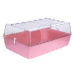 Cage tiaki panorama l pour rongeur - rose : l 71 x l 46 x h 31, 5 cm