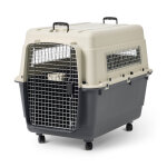 Cage de transport sur roulettes feria pour chien - taille 6 (l), anthracite / beige