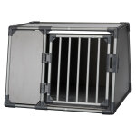 Cage de transport trixie en aluminium, gris fonc taille l: l92xp78xh64cm, pour chien