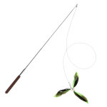Canne  pche tlescopique tiaki avec plumes pour chat - 1 canne  pche