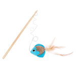 Canne  pche tiaki poisson  plumes pour chat - 1 canne  pche
