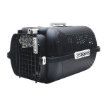 Catite white tiger voyageur cage de transport pour chat noire, l57 x l38 x h31cm Catite white tiger voyageur cage de transport pour chat noire, l57 x l38 x h31cm