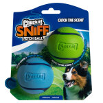 Chuckit ! sniff fetch ball duo pack taille m : 2 x  6, 5 cm environ chien