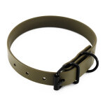 Collier heim biothane, olive pour chien - tour de cou 28 - 35 cm, l 19 mm