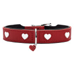 Collier hunter love, rouge pour chien - taille 65 : tour de cou 51 - 58 cm