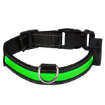 Eyenimal collier lumineux  led vert pour chien taille m : tour de cou 45 - 55 cm, l 25 mm