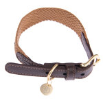 Collier nomad tales bloom, caramel pour chien - taille s : tour de cou 36 - 40 cm, l 25 mm