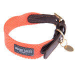 Collier nomad tales bloom, corail pour chien - taille m : tour de cou 40 - 46 cm, l 32 mm