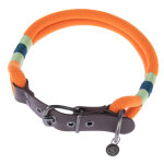Collier nomad tales spirit, mandarine pour chien - taille xs : tour de cou 30 - 36 cm, l 30 mm