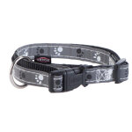 Collier trixie silver reflect, motif de pattes taille s m tour de cou 30 - 45 cm - pour chien