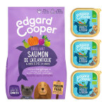 Offre d'essai edgard & cooper puppy volaille, poisson pour chiot - 2, 5 kg de croquettes + 300 g de nourriture ...