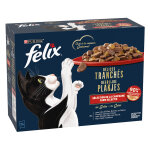 Felix dlices tranchs 12 x 80 g pour chat - slection de la campagne en gele