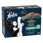Felix dlices tranchs 12 x 80 g pour chat - slection de poissons en gele
