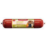 Fleischeslust saucisse 8 x 400 g - ch�vre avec agneau, rutabaga, potiron, myrtille