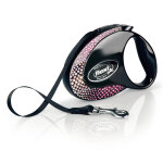 Flexi glam composition laisse  sangle, noir taille m : jusqu' 20kg (5m) pour chiens