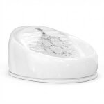 Fontaine � eau (1, 5l) blanche lucky - kitty en c�ramique, pour chat et petit chien