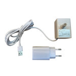 Fontaine  eau lucky - kitty en cramique 1, 5l pour chat et petit chien - micro - pompe usb avec adaptateur ...