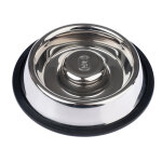 Gamelle anti - glouton tiaki silvered pour chien - capacit : 570 ml, 24, 5 cm de diamtre