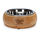 Gamelle en bois et inox designed by lotte mandira pour chien - capacit : 350 ml, 13, 5 cm de diamtre ...