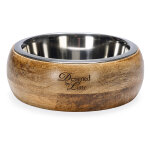 Gamelle en bois et inox designed by lotte mandira pour chien - capacité : 650 ml, 16, 5 cm de diamètre ... Gamelle en bois et inox designed by lotte mandira pour chien - capacité : 650 ml, 16, 5 cm de diamètre ...
