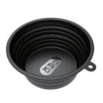 Gamelle de voyage en silicone tiaki, noire pour chien et chat - 750 ml