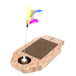 Griffoir tiaki poisson avec circuit de billes pour chat - l 45 x l 25 x h 4 cm