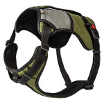 Harnais rukka mission, vert olive pour chien - taille xl : tour de poitrail 80 - 100 cm, l 25 mm
