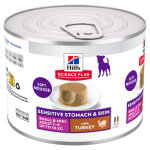 Hill's science plan sensitive stomach & skin small & mini mousse pour chien - dinde (48 x 200 g)