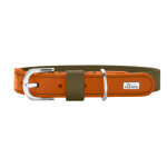 Hunter collier wolmar biothane� x cuirkhaki / orange gr. s�: 45cm de long, 19mm de large chien