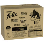 Jumbopack felix tendres effils 120 x 85 g pour chat - thon, saumon, cabillaud, carrelet