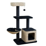 Karlie meuble griffoir en jacinthe d'eau sombra m noir / naturel accessoires pour chats