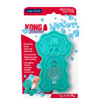 Kong zoom groom brosse de massage bleu : l12xb7xh7cm pour chien