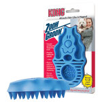Kong zoom groom brosse de massage bleu : l12xl7. 5xh4cm pour chien