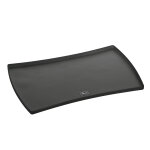 L48xl30cm hunter tapis de gamelle selection, noir pour chien et chat