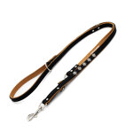 Laisse heim edelweiss, noir / beige pour chien - l 200 x l 1, 8 cm