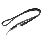 Laisse de pr�sentation avec mousqueton tress�, noir, 220cm de long, 8mm de large chien