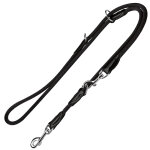 Lot hunter freestyle, noir : collier + laisse pour chien - collier l 55 cm + laisse 200 cm