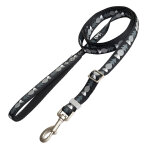 Laisse rglable hurtta bare, gris fonc pour chien - l 120 - 180 x l 2 cm