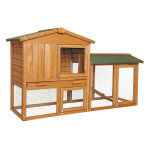 Lionto clapier natureyard pour lapin, 147x52x85cm petit animal