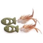 Lot de 2 jouets aum�ller federfisch pour l'hygi�ne dentaire des chats
