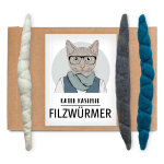 Lot de 3 jouets kater kasimir vermisseaux en feutrine - pour chat