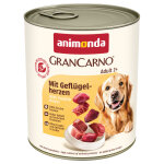 12x800g animonda grancarno original c?urs de volaille p�t�e pour chien
